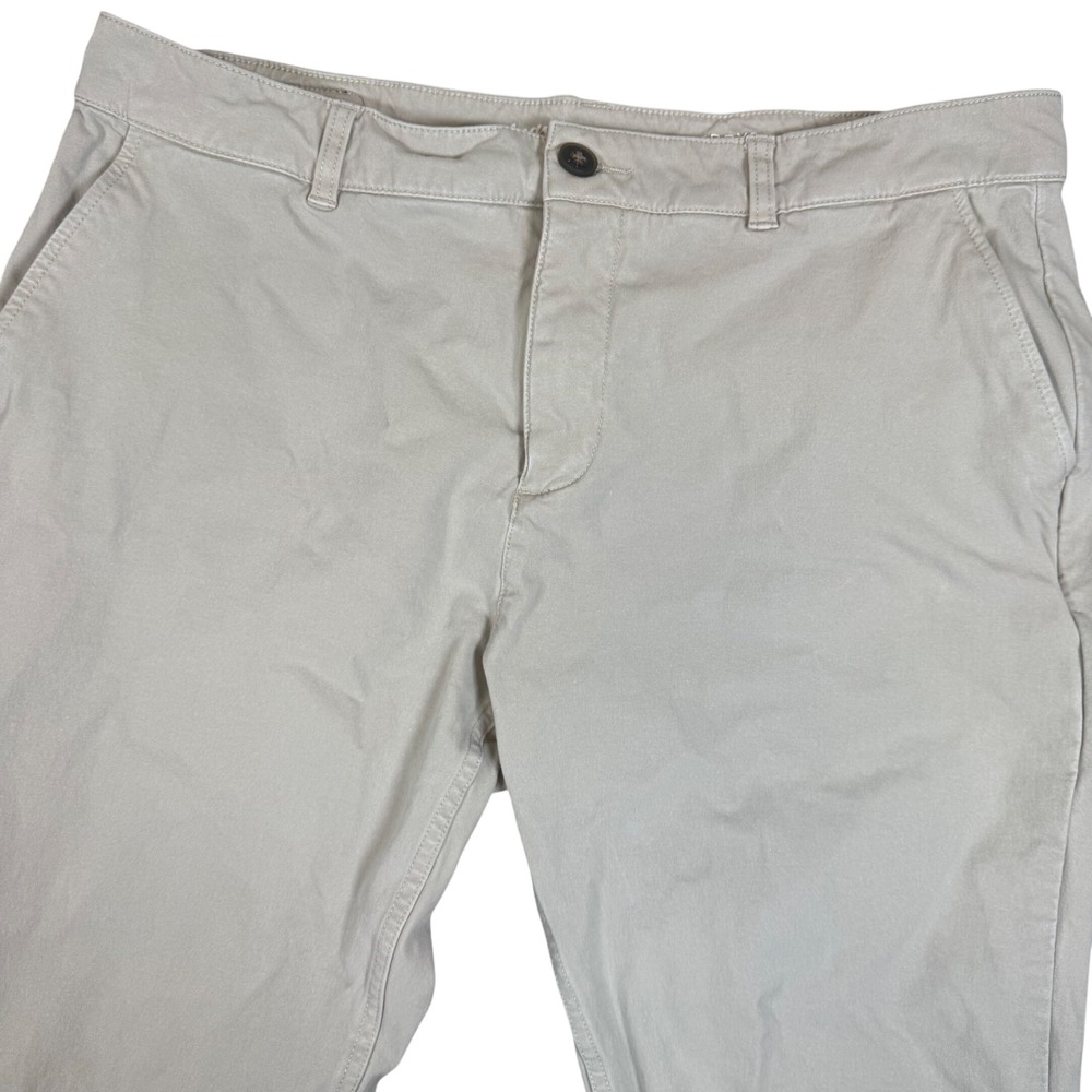 Mugsy Teddys Mens Chino Pants 38x30 Light Khaki Tan Stretch K6PNLK